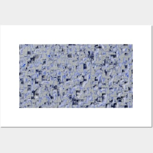 Pattern in gray-blue color modern stylized abstract Posters and Art